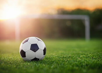 Soccer sunset