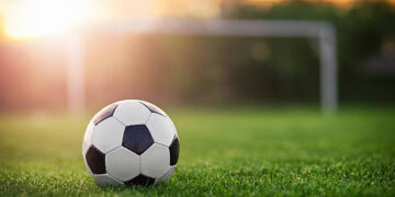 Soccer sunset